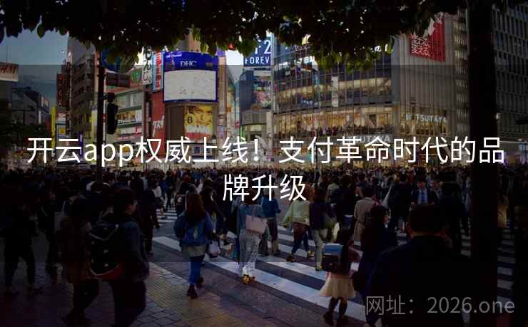 开云app权威上线！支付革命时代的品牌升级