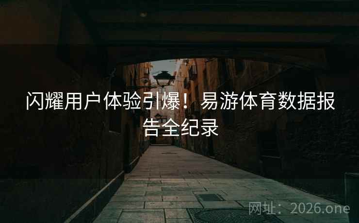 闪耀用户体验引爆！易游体育数据报告全纪录