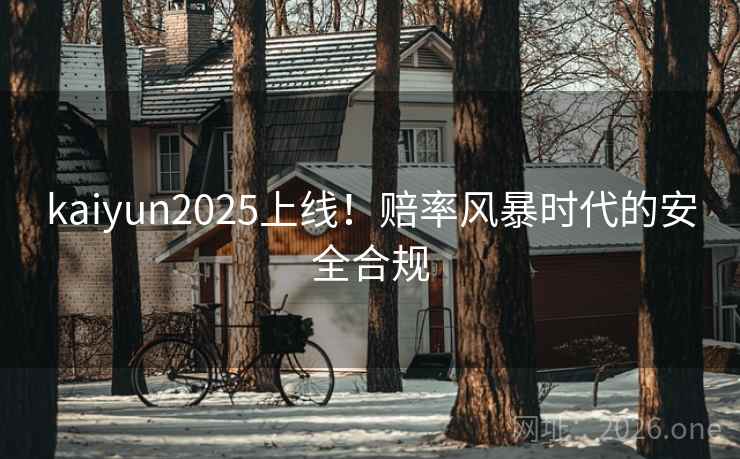 kaiyun2025上线！赔率风暴时代的安全合规