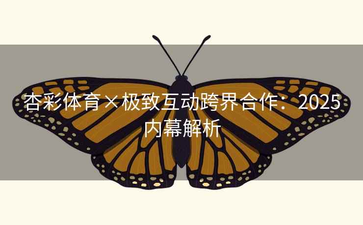 杏彩体育×极致互动跨界合作：2025内幕解析