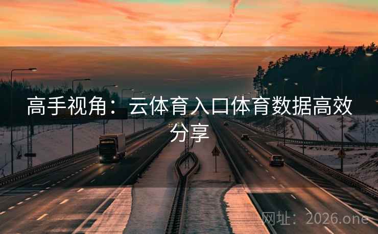 高手视角：云体育入口体育数据高效分享